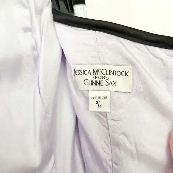 Gunne Sax Jessica McClintock Vintage Party Dress SZ 3/4 Strapless Tulle Prom NWT - Picture 6 of 8